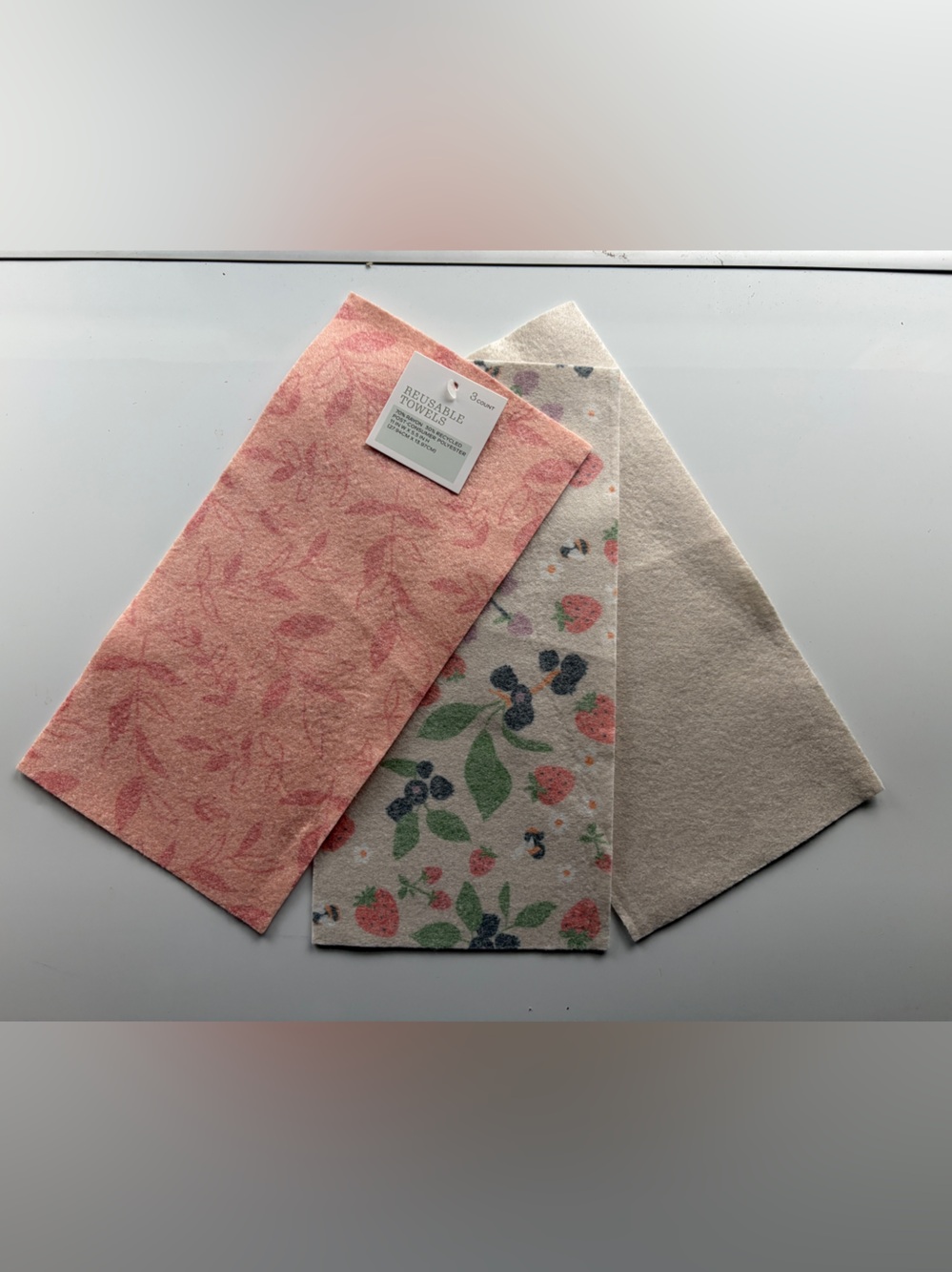 Reusable Towels 3 Pack Floral Berry Eco Friendly Cleaning Cloths Kitchen Towels